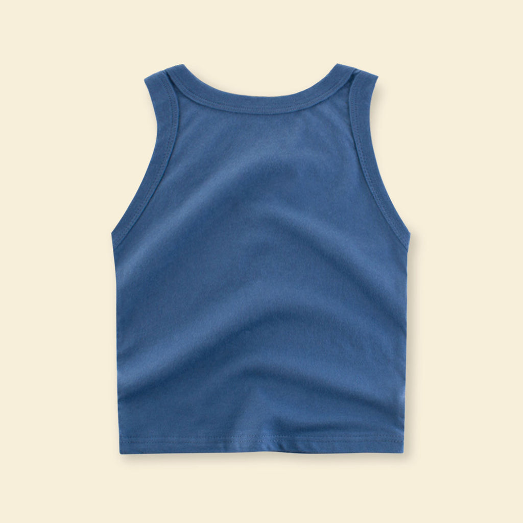 Boys Printed Sleeveless Casual Tee T-Shirt
