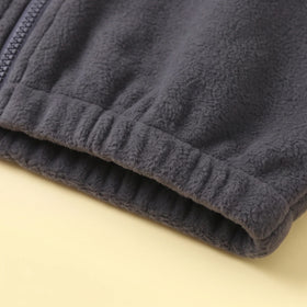 Boys Grey Colorblocked Long Sleeve Jacket Coats & Jackets