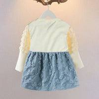 Girls Textured Long Sleeves Dress Casual Wear Dress