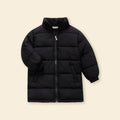 Girls Black Quilted High-neck Puffer Jacket With Side Pockets Coats & Jackets Black 3-4 Y