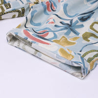 Boys White Abstract Print Short Sleeve Shirt With Graphic T-Shirt And Elasticated Shorts Sets 3 pc. Sets