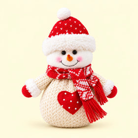 Knitted Snowman Christmas Gift Bag Trending Accessories White Onesize