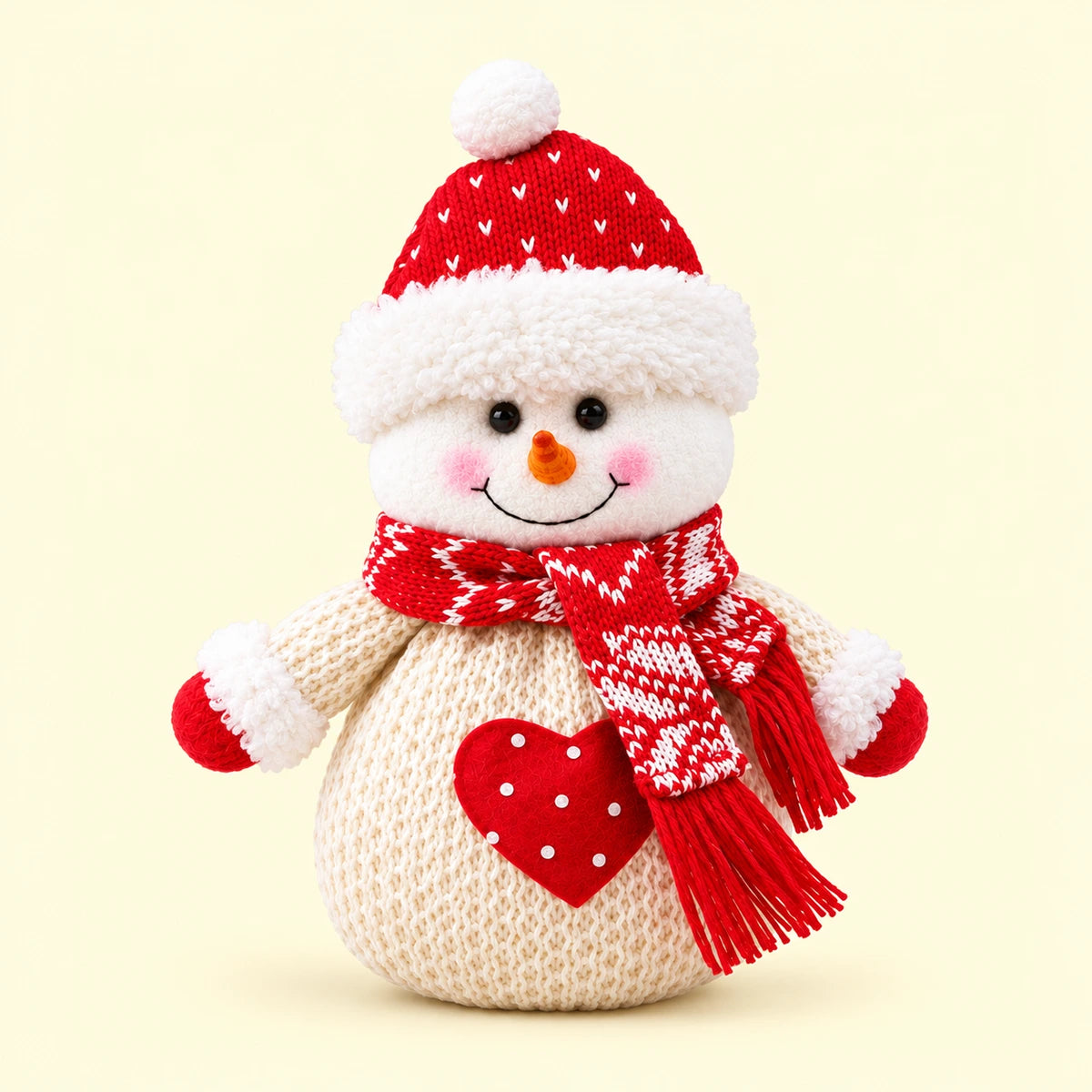 Knitted Snowman Christmas Gift Bag Trending Accessories White Onesize