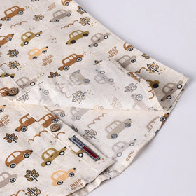 Boys Brown Tropical Print T-Shirt With Printed Shirt and Shorts Sets Sets