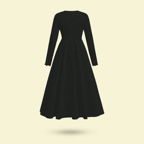 Girls Black Textured Maxi Dress Casual Dresses