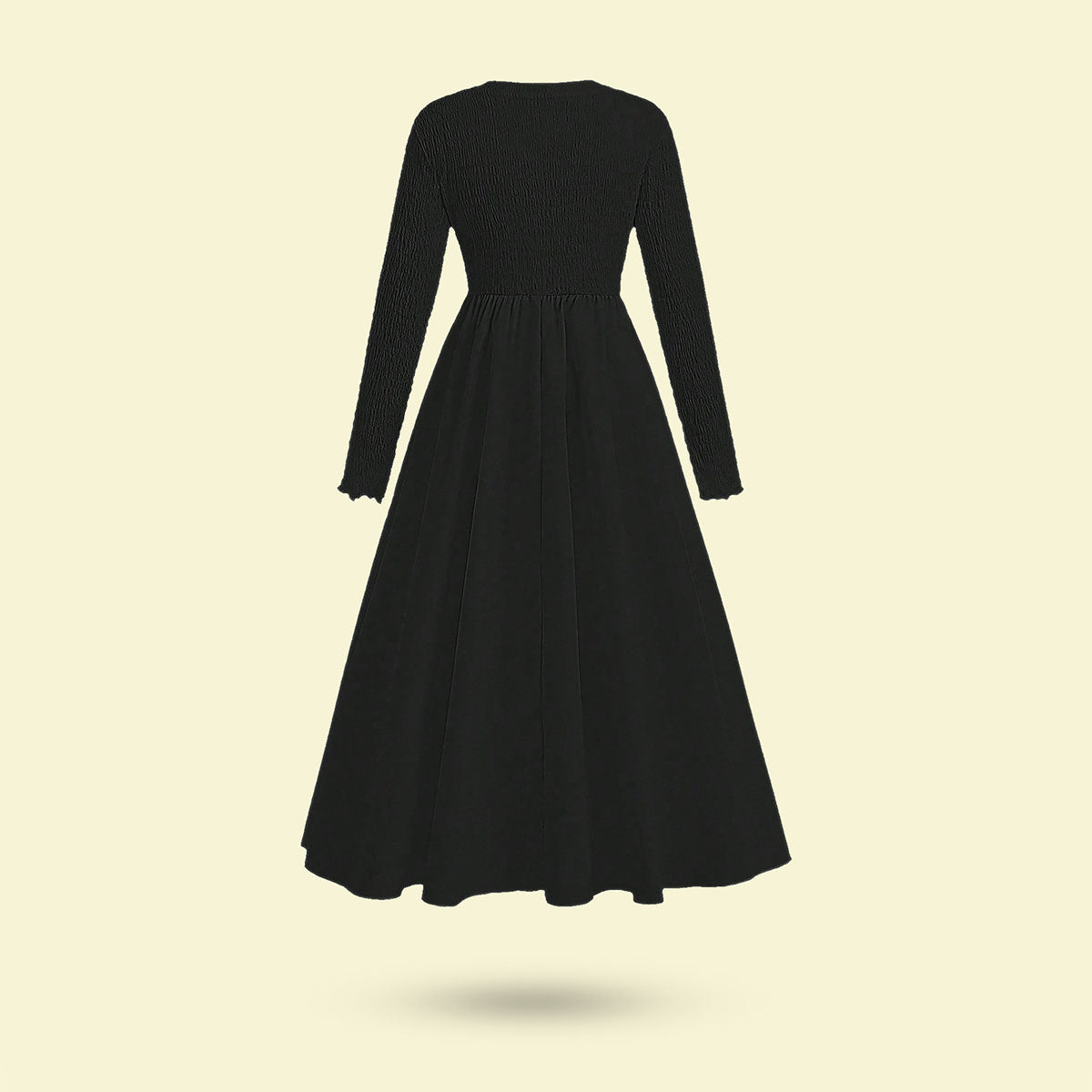 Girls Black Textured Maxi Dress Casual Dresses
