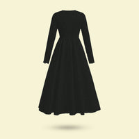 Girls Black Textured Maxi Dress Casual Dresses