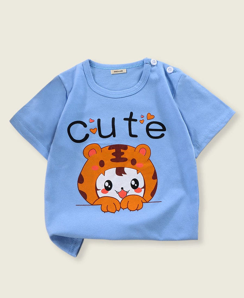 Boys All Over Printed Round Neck T-shirts Tshirts