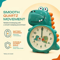 Dinosaur Wall Clock for Kids Room - 3D Cartoon Analog Clock for Boys and Girls Bedroom Trending Accessories