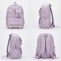 Kids Lilac Multi-Pocket School Backpack Trending Accessories