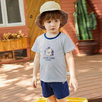 Boys Striped T-shirt with Shorts Set Sets   