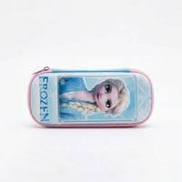 Frozen Elsa Cartoon Hard Case Pencil Pouch for Girls Trending Accessories Turquoise Blue Onesize