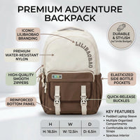 Kids Brown Lilibao School Backpack Trending Accessories