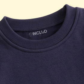 Boys Navy Blue Long Sleeve Sweatshirt Sweatshirts & Hoodies