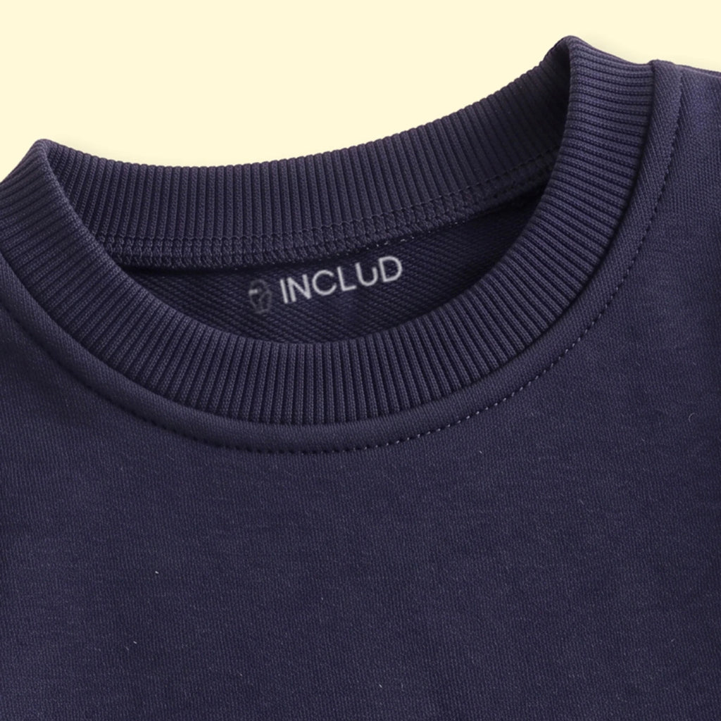 Boys Navy Blue Long Sleeve Sweatshirt Sweatshirts & Hoodies