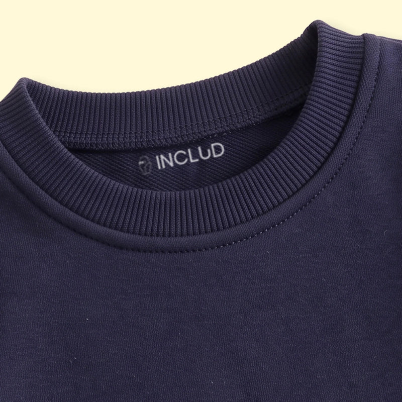 Boys Navy Blue Long Sleeve Sweatshirt Sweatshirts & Hoodies