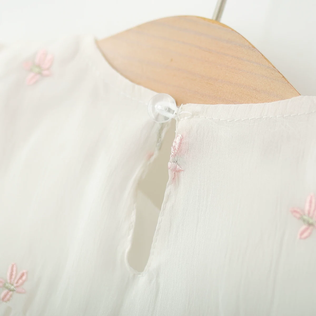 Girls White Floral TulipBow Applique A-line Dress With Sun Hat Casual Dresses