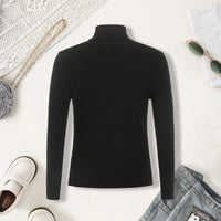 Boys Black High Neck Pullover Sweaters & Cardigans