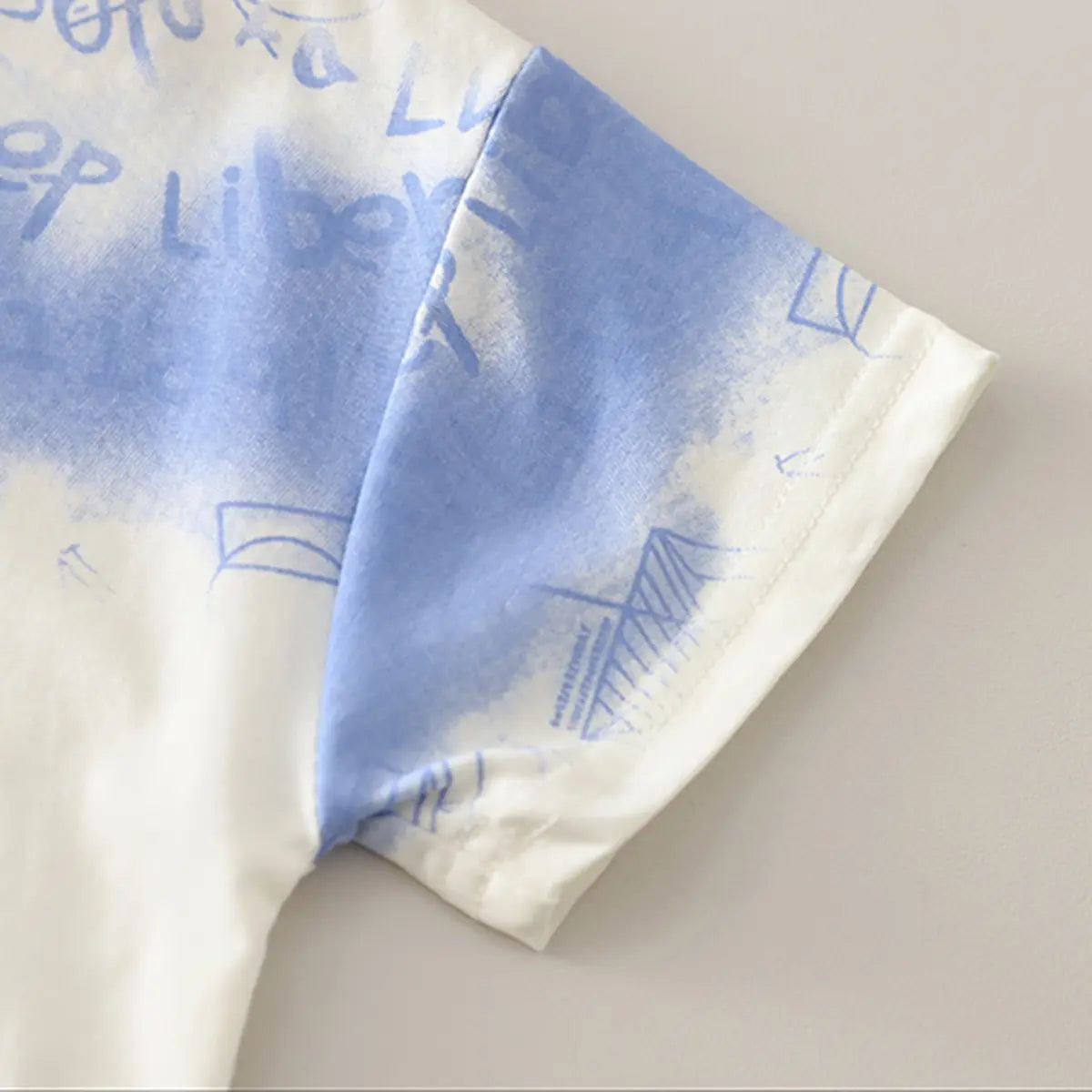 Boys Blue Typographic Print T-Shirt With Shorts Sets Sets