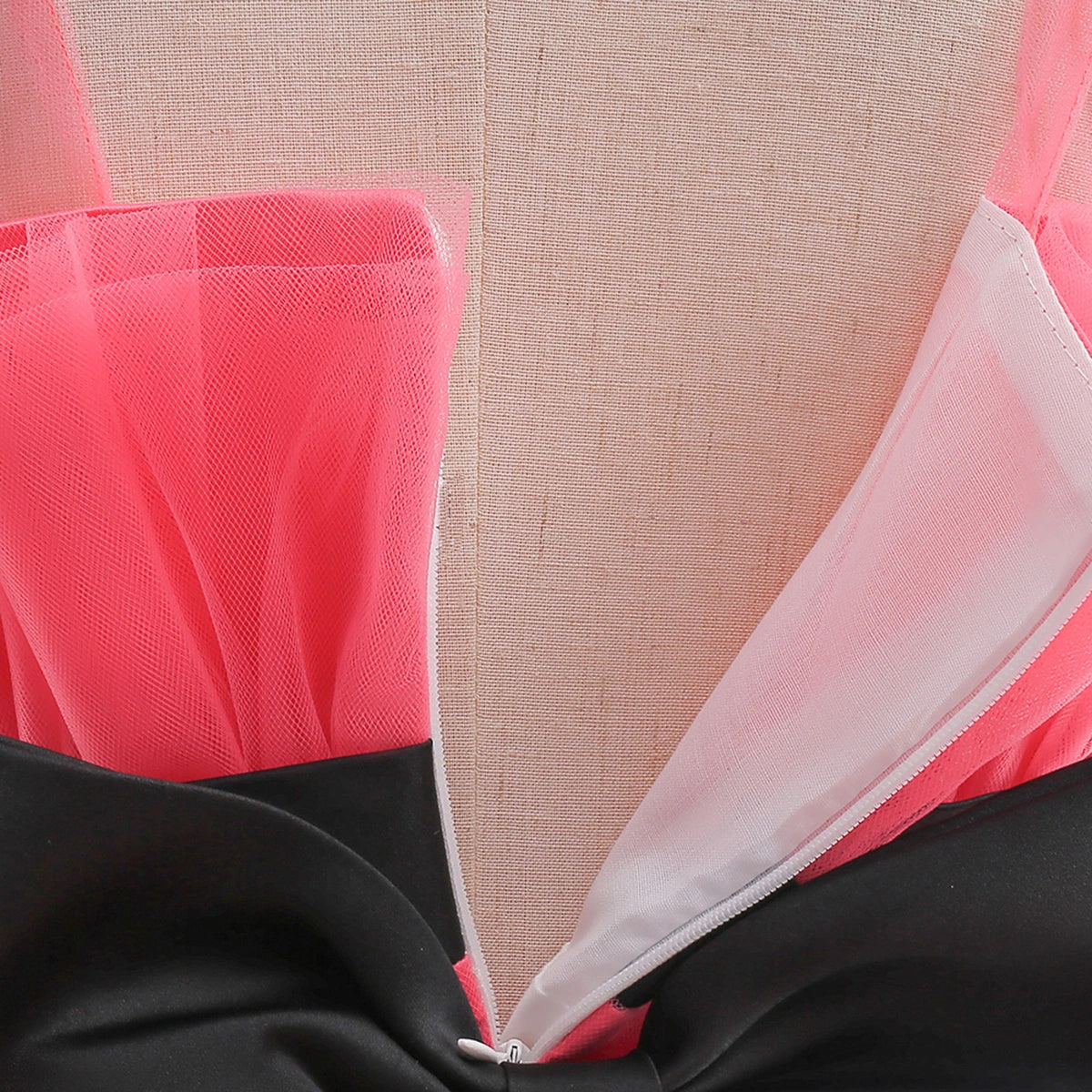 Girls Peach Sleeveless Tutu Partywear Dress With Back Bow Party Dresses