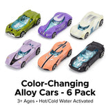 Multicolor Color-Changing Alloy Racing Car 6-Pack Set