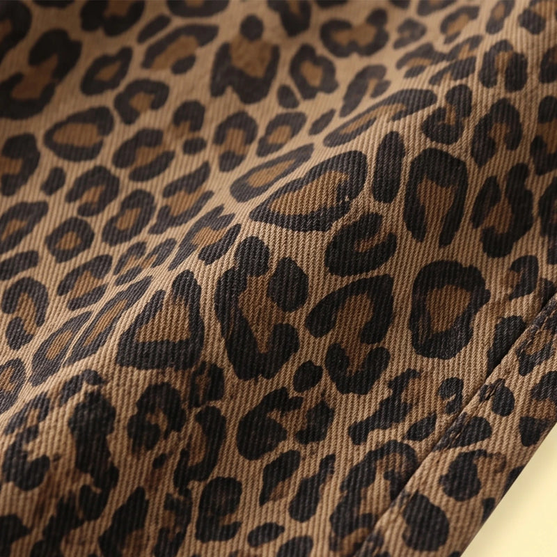 Girls Brown Animal Print Elasticated Pants Pants