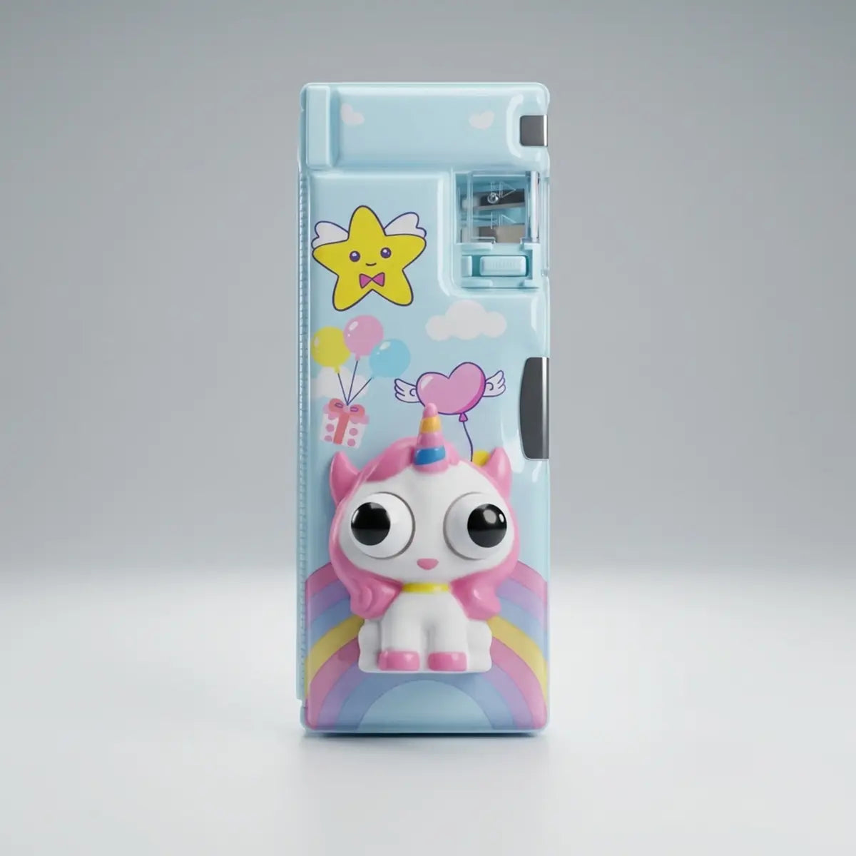 Kids Unicorn Pencil Pouch Organizer with Zipper Trending Accessories Sky Blue Onesize