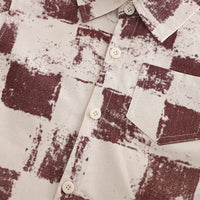 Boys Red Abstract Printed Shirt With Pants Set 2 pc. Sets