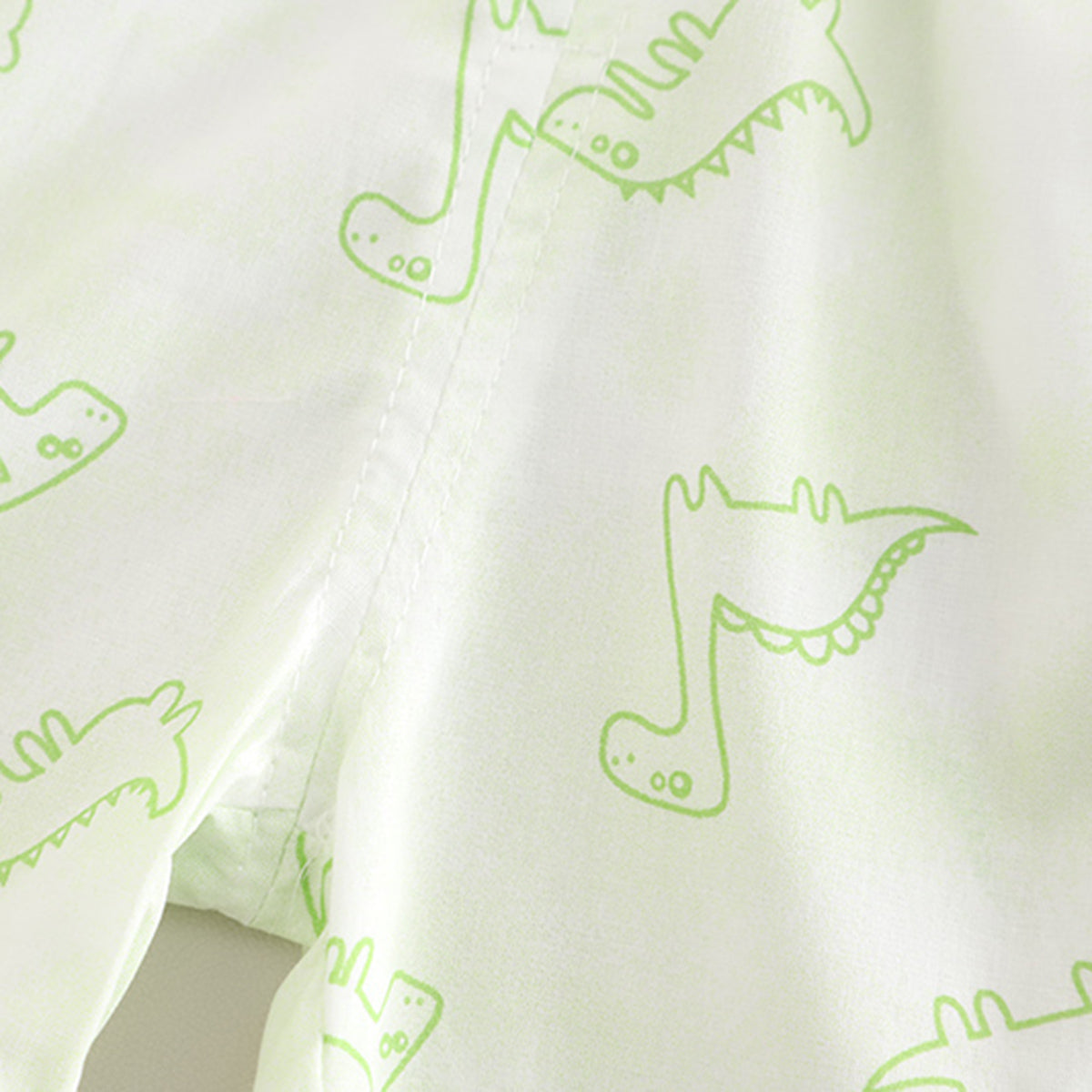 Boys Green Dinosaur Printed Shirt With Sleeveless T-Shirt And Shorts Set 3 pc. Sets