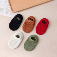 Pack of 5 Boys Multicolour Ribbed Knit Cotton Shoe Liner Socks Socks Multicolor 0-1 Y