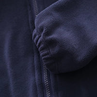 Boys Navy Blue Bear Patch Embroidered Zip-up Jacket With Jogger Sets Sets
