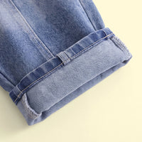Boys Navy Blue Striped Sweatshirt With Denim Pants Sets 2 pc. Sets