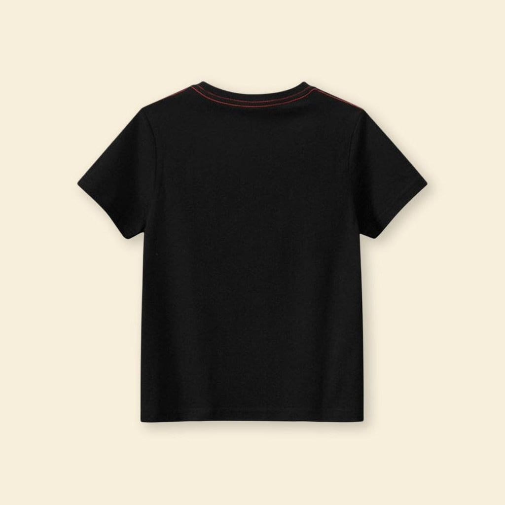 Girls Bear Print Short Sleeves T-shirt Tshirts   