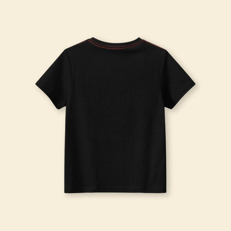 Girls Bear Print Short Sleeves T-shirt Tshirts   