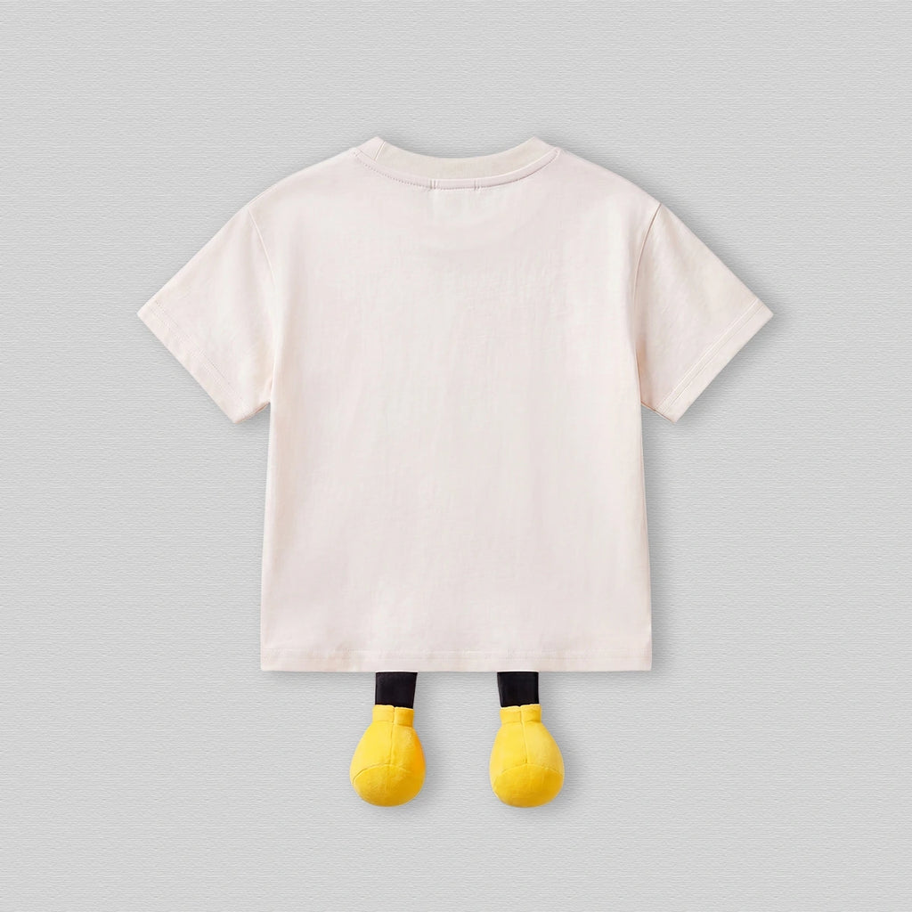 Boys Cream Mickey Mouse Graphic print Short Sleeve T-Shirt Tshirts