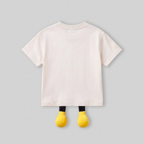 Boys Cream Mickey Mouse Graphic print Short Sleeve T-Shirt Tshirts