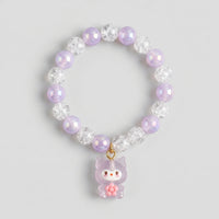 Pack Of 5 Girls Multicolour Bunny & Cat Beaded Bracelet Sets Bracelet