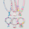 Pack Of 3 Girls Multicolour Mermaid Shell Beaded Necklace & Bracelet Sets Necklace and Bracelet Multicolor Onesize
