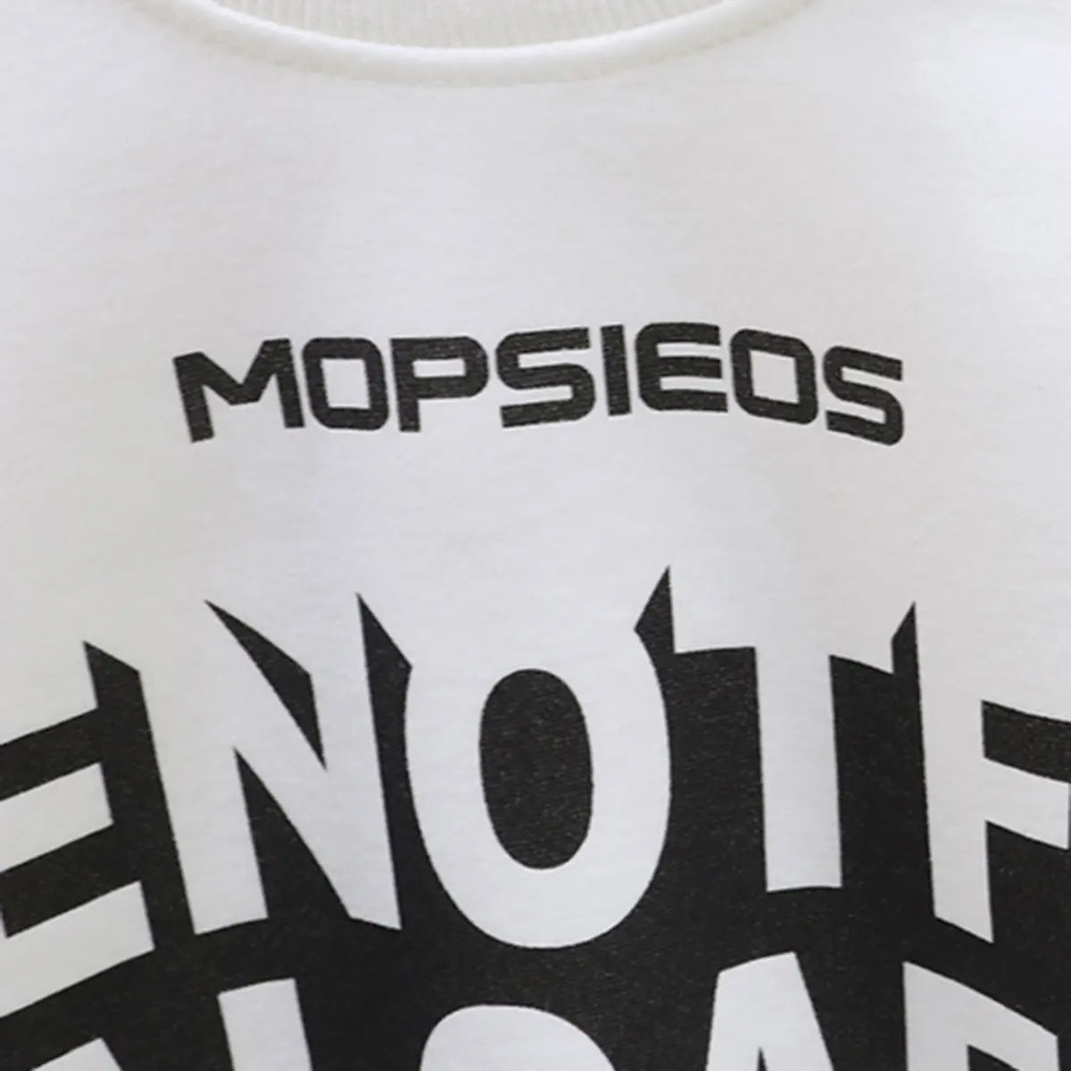Boys White Typographic Printed Sweatshirt With Jogger Sets Sets