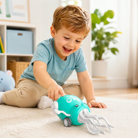 Sea Green Dancing Octopus Push & Go Toy for Kids Trending Accessories