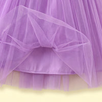 Girls Lavender Floral Applique Fit & Flare Party Dress Party Dresses