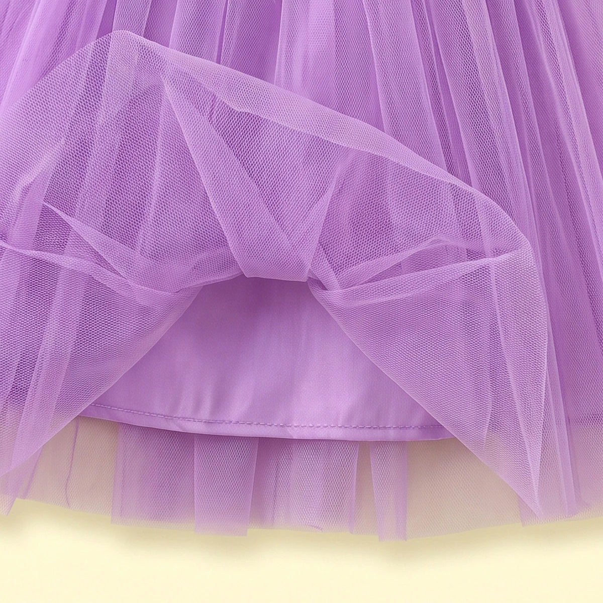 Girls Lavender Floral Applique Fit & Flare Party Dress Party Dresses