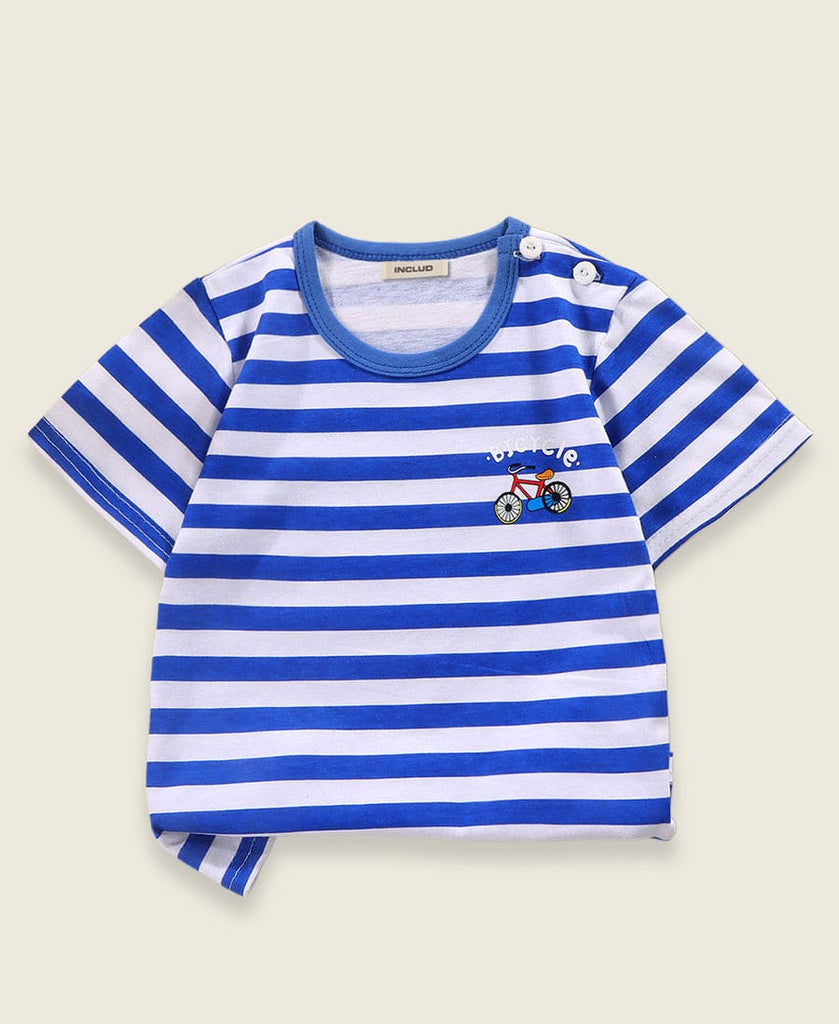 Boys All Over Printed Round Neck T-shirts