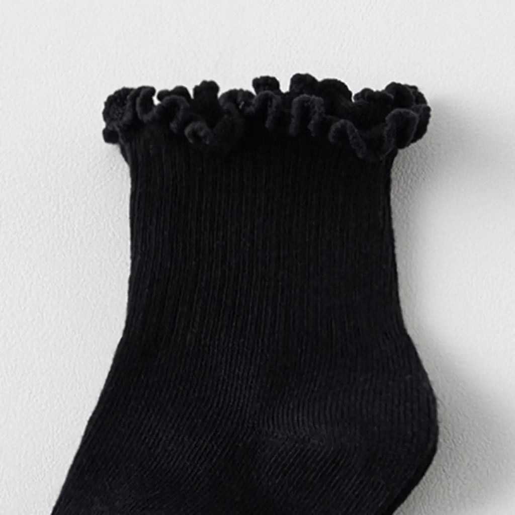 Pack of 6 Girls Multicolour Ruffle Edge Ankle Length Socks Sets Socks