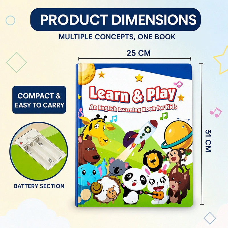 Quick Start Learning Guide -Kids Sound Book- Press, Listen, Play & Learn Toy Trending Accessories