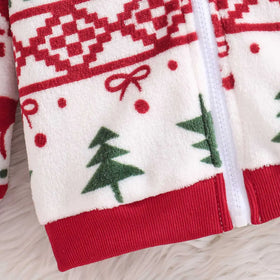 Girls White Self-Design Christmas Theme Patterns Fleece Sweatshirt Sweatshirts & Hoodies