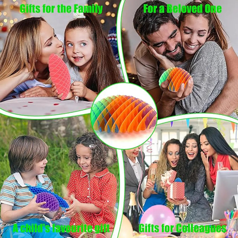 Kids Multicolor Fidget Worm Caterpillar Toy Trending Accessories