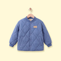 Boys Blue Long Sleeve Quilted Jacket Coats & Jackets Blue 3-4 Y