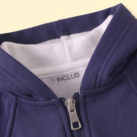 Girls Navy Blue Hooded Sweatshirt & Joggers Co-ord Sets Sets