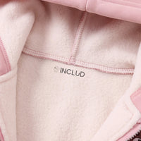 Girls Pink Embroidered Regular Sweatshirt With Sleeveless Jackets, Pants & Bag Sets 4 pc. Sets